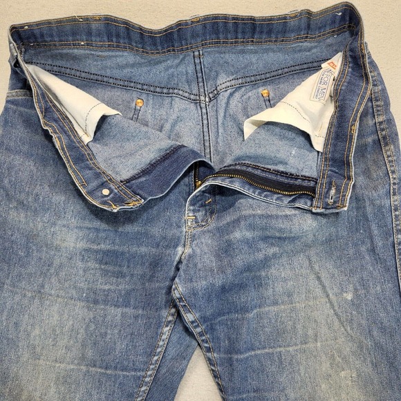 Vintage Levis Mens Jeans Orange Tab Made In USA 35x28 Tag (38x29) Medium Wash - Picture 8 of 16